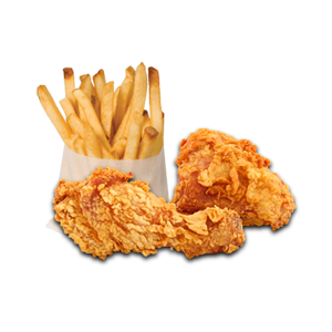 2 Pieces of Chicken with Chips